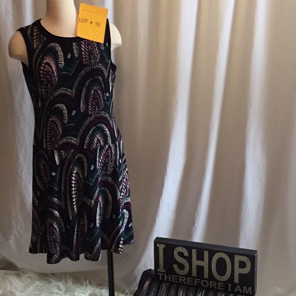 EVAN-PICONE drop waist  dress multi colored in 10